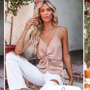 Vici Collection I’m Yours Twist Tank - Ginger